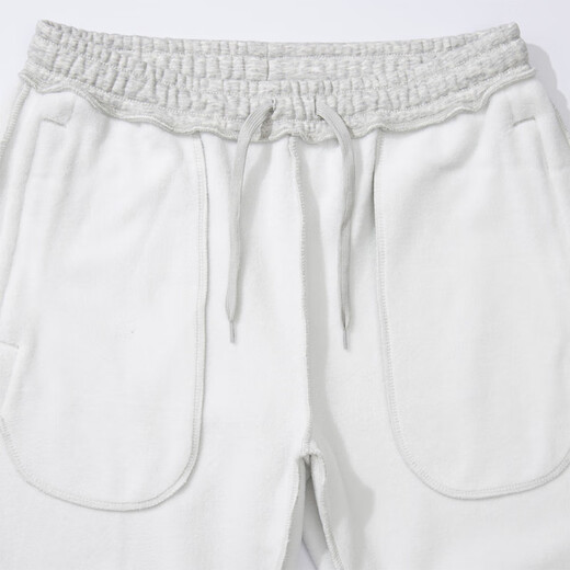 Li Ning sports trousers men's sweatpants knitted running trousers men's loose cinch leg casual sports pants flower gray coin gray (plus velvet) 2XL