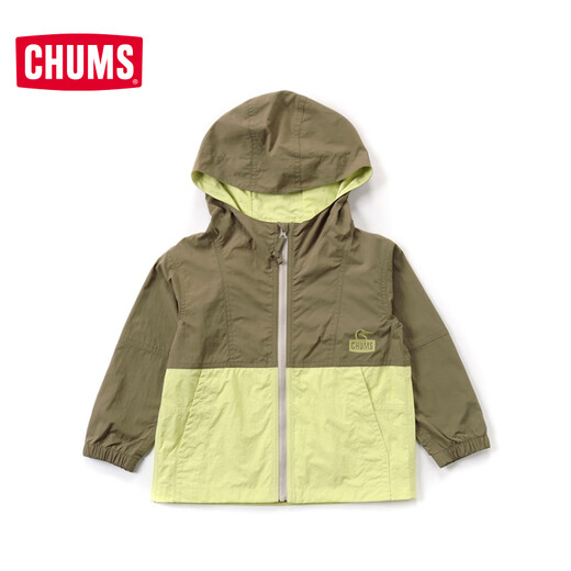 Chums Qia Qia Bird Parent-Child Child Outdoor Nouveau produit Children's's Casual Thin Hooded Veste CH24-1048 Black K001 S (90-100cm)