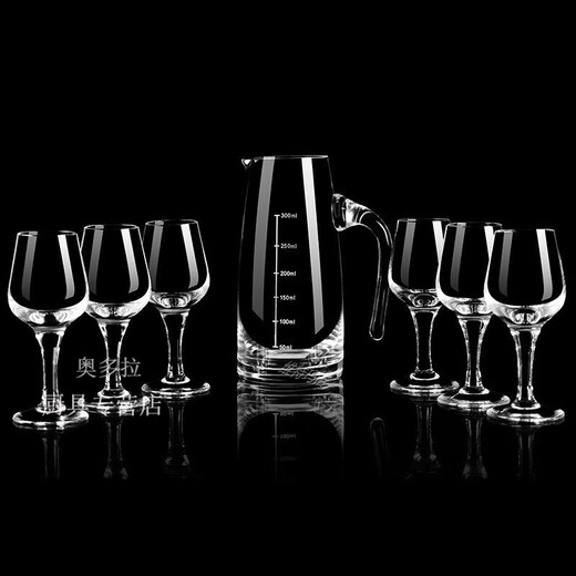 National standard liquor tasting glass crystal glass tasting cup 50ml goblet tulip wine tasting glass set one or two glasses 50ml national standard wine glass single (no label)