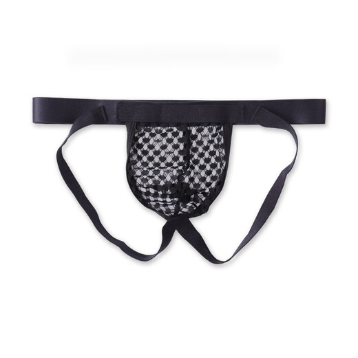 ROSELEX confidential delivery men's double-butt underwear sexy thong mesh hollow transparent gay underwear M red