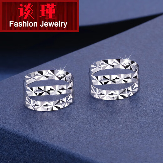 Tan Jin's Valentine's Day Gift Platinum PT950 Earrings Earrings Platinum Ear Hooks Platinum Ear Studs Women's Earrings Women's Small Platinum Earrings Pair Approximately 1.1-1.3 Grams