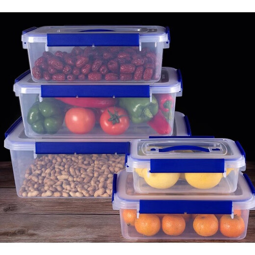 Hand aus Kunststoff rechteckig Frischwahrnehmungsbox verdickte vierseitige Schnalle Kühlschrank-Aufbewahrungsbox mit großer Kapazität Kunststoffbox LB 6227 (33*22,5*11 5,5 Liter/