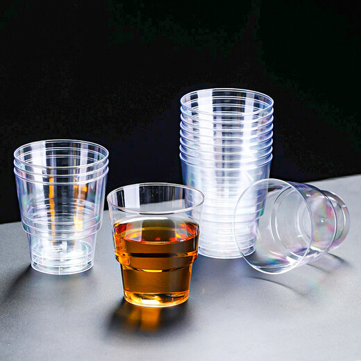 Fangcaodi disposable cups 200ML*60 pieces, drinking cups, tea cups, thickened hard plastic cups, aviation cups, step cups, space cups