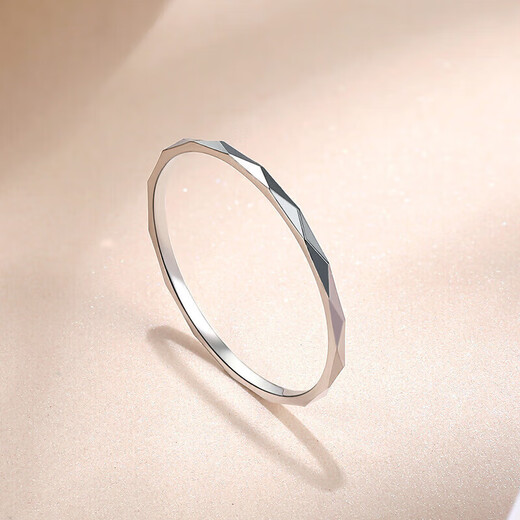 Safir platinum ring women's pt950 platinum women's ring simple plain ring bright tail ring about 0.55 g 11#