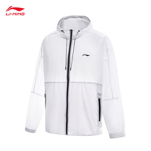 
Li Ning original yarn sun protection clothes for men and women same style ice silk breathable cool feeling ultra-thin quick-drying summer sports jacket sun protection clothes Standard white 831-5 2XL