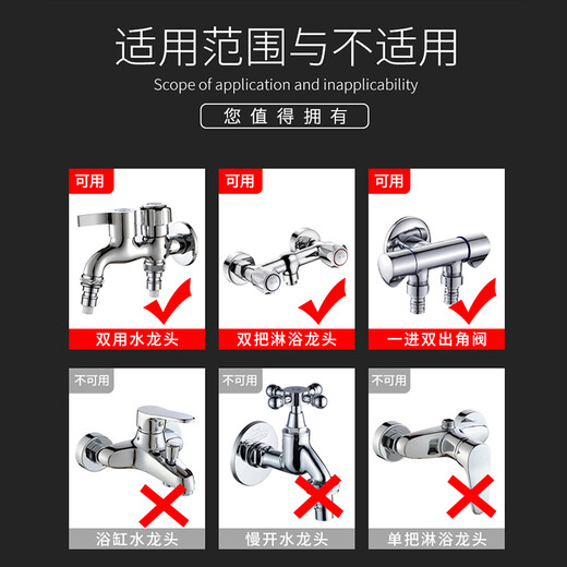 Shuangwei faucet copper valve core quick-opening ceramic valve double tooth valve core forward and reverse rotation valve core hot and cold water ceramic core triangle valve kitchen washing machine valve core repair accessories FD2