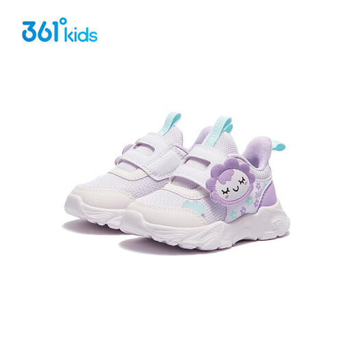 361 Children's Shoes Children's Toddler Shoes Spring Boys and Girls 1-3 Years Old Cartoon Baby Shoes Purple 25