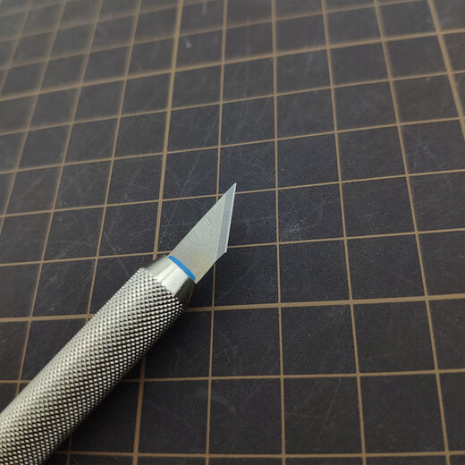 箱牌（HSIANG）宽口金属笔刀制作笔刀 宽刃笔刀 红色黑色 高达模型拼装 模型工具 箱牌宽口笔刀杆（大蓝杆）16802