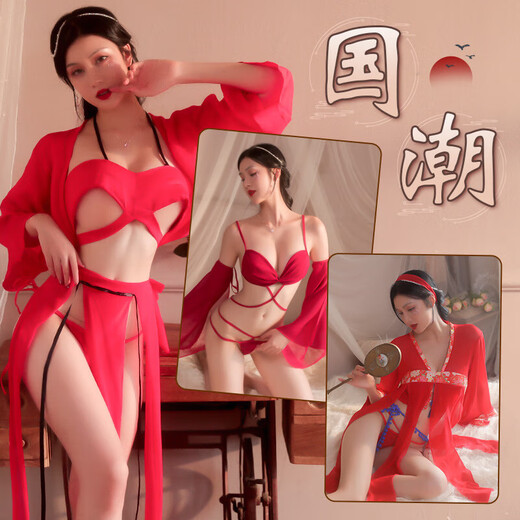 情趣内衣性感旗袍诱惑复古风情趣内衣情趣内衣古风雪纺纱裙宫廷肚 9913-伊飞始春 均码