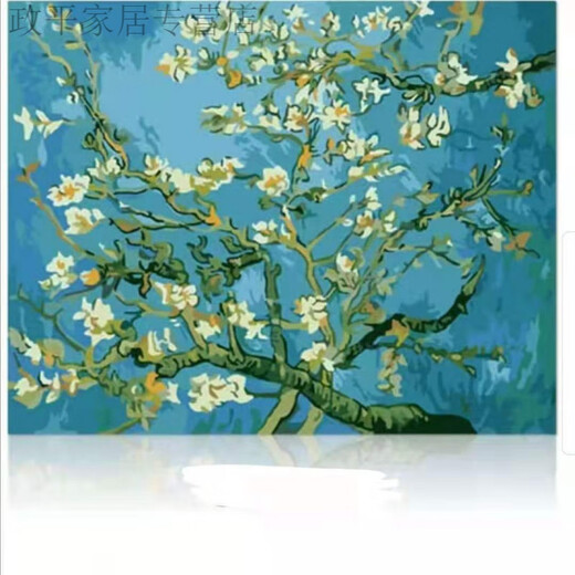 数字油画定制创意 diy数字油画手工填色成人减压手绘涂色植物花卉装饰油画 风华正茂 684粉月季花 40*50钉好内框配外框+画架