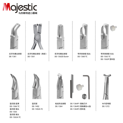 
Majestic Dental Orthodontic Pliers Wire Bird Bear Pliers Torque Pliers Bend Wire End Bend Pliers Dentist Mechanic Pliers Oral Equipment Sande Pliers DE-1349A