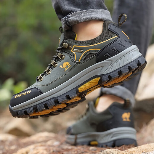 American Camel Mountaineering Herbst Herren Sport Outdoor-Schuhe Große Reiseschuhe Anti-Slip-Wasserddy-Schuhe mit mittleren Alters 46 14088 Grau 38