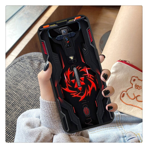 Lei Fangxin (Leifangxin) für Nubia Red Magic Mobile Case schwarze Technologie NX679J Soft Set Tencent Red Magic Game Esports Mecha Cybertron Mecha TC Red Magic 7 + Temperierte Film
