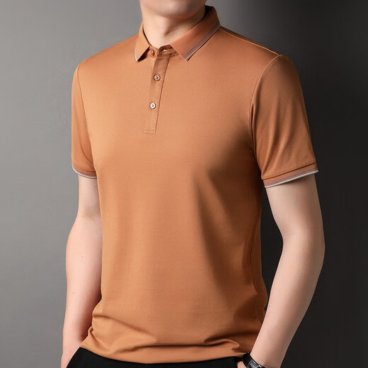Känguru, Mulberry Seiden-T-Shirt, kurzärmelige Sommersommer, Maulbeerer und junge Männer lässig, farbige Farbanlagen, Papas Eisseide-T-Shirt, Black-7036 160/s (Empfohlen 100 Jin [Jin gleich 0,5 kg] oder weniger) oder weniger) oder weniger) oder weniger) oder weniger).
