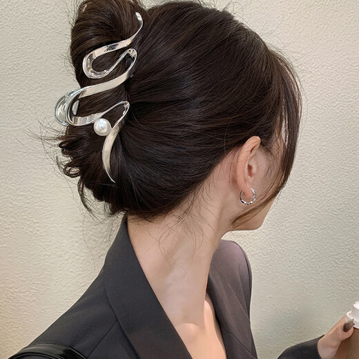 Yilu Whale Seal Clip Women's Hairpin 2025 New High-End Hairpin Back of the Head Hair Clip Shark Clip Large Hair Accessories Headband Wavy Hairpin