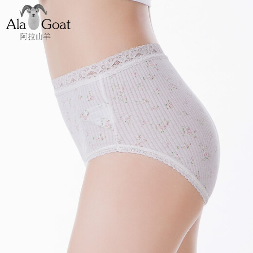 AlaGoat 3-pack middle-aged and elderly mother's underwear women's pure cotton elderly high-waisted large size plus fat loose cotton briefs mixed color 3-pack 4XL