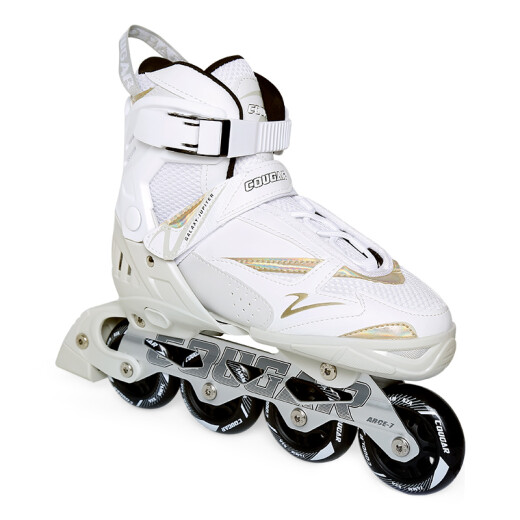COUGAR Adult Adjustable Casual Roller Skates Street Skates White XL Size