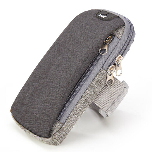 Mingjuxian Apple 16pro max mobile phone case Huawei mate70pro sports arm bag Xiaomi Redmi running OPPO Honor VIVO wrist mobile phone bag black and gray combination - suitable for mobile phones below 7.2 inches