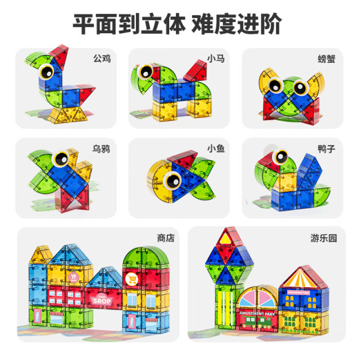 NEWQI COLOR WINDE MAGNÉTIQUE GRAND BLACHES LES JOURNES ENFANTS LES ENFANTS PLAY HOUSE TOYS ABSORPTION MAGNÉTIQUE MODICHE FECH CONSTRUCTION STRONG MAGNETIN MAGNÉTIQUE CONSEUR CONSEMENT [ÉDITION ENSEMBLE] BLOC MAGNÉTIQUE 138 PIETS - SAG SAG