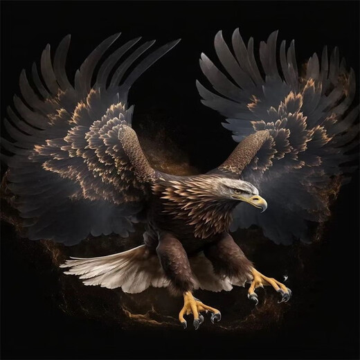 老鹰大鹏展翅霸气个性创意车贴卧室客厅玻璃门窗装饰划痕防水贴画 Q9215CM比手机大一点