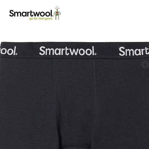 SMARTWOOLSmartwool男士运动贴身内裤休闲美利奴四角裤吸湿排汗防臭6996 黑色001 S