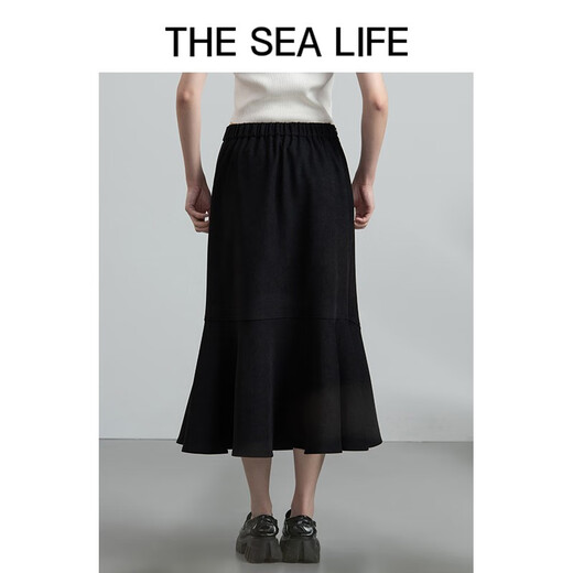 The Sea Life OU Hai Yisheng Fishtail Little Black Jirt Women's Automn Band Jirt 12350 Black Mage M