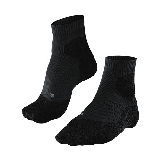 FALKE German Eagle Import RUTrail Breathable Sweat Absorbent Sports Running Socks Couple Men and Women Socks 16793/16794 3010- Black [16794 Women] 1 pair One size 35-36