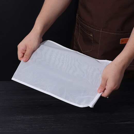 拜杰（Baijie）厨房豆浆过滤网 纱布过滤隔渣袋 细密中药滤网筛 家用挤馅袋 2只30*40cm 100目