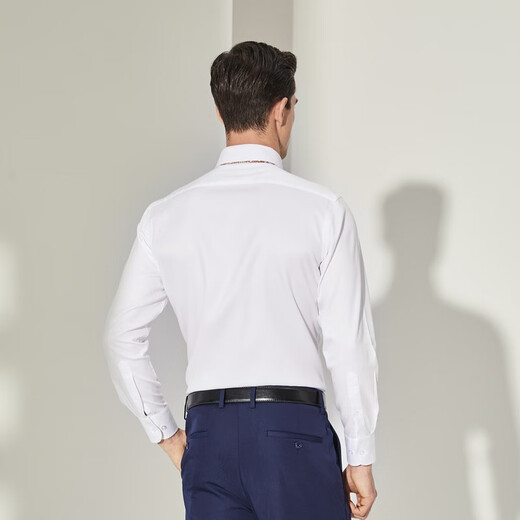 Рубашка YOUNGOR с длинными рукавами, мужская рубашка DP без глажки, ткань из чистого хлопка, против морщин, легкий уход, новый продукт YLDP10171BJA, белый 41