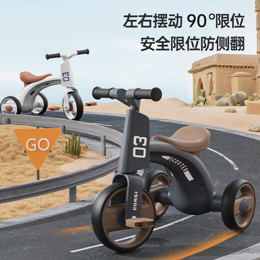 BEICHEN Kinderdreiradfahrrad 1-3-6 Jahre altes Fahrrad Baby Balance Car Baby Kleinkind 2-jährige Kinderauto Rennen Britisch Green [Beleuchtung und Musik + Anti-Roll] Sliding Scooter Geburtstag Kindertag Geschenk