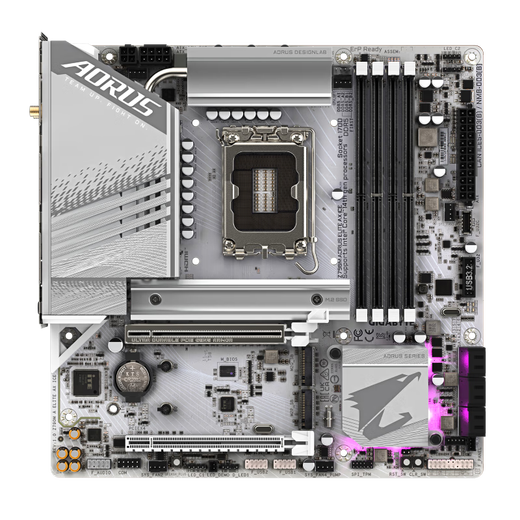 Gigabyte Intel 13/14. Generation I7 i5 mit Z790m kleiner Schnitzeis Skulptur X Motherboard CPU Set Z790m A Elite Axe Ice M Board Ice Skulptur I7 14700KF [20 Kerne und 28 Fäden] Fünfjährige Garantie