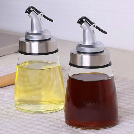 Hejun glass seasoning bottle controllable leak-proof oil bottle vinegar bottle seasoning bottle kitchen oil-proof soy sauce bottle cooking wine bottle