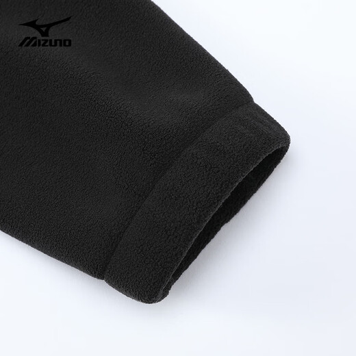 Mizuno Outdoor Jacket Men's Stand Collar Polar Fleece Jacket Solid Color Versatile Fleece Jacket Men