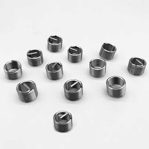 304 stainless steel thread braces thread protective sleeve screw sleeve wire sleeve spring repair steel sleeve fine thread screw sleeve M5*0.8*2D 100 pieces