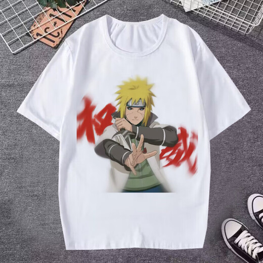 Naruto T-Shirt Amatras Naruto Sasuke Emoticon Pack lustiger Teenager halbärmeliger Sommer [Weiß kurzärmelig] Naruto 4 Einzelgröße Kinderkleidung 160 Empfohlene Höhe 148-15885