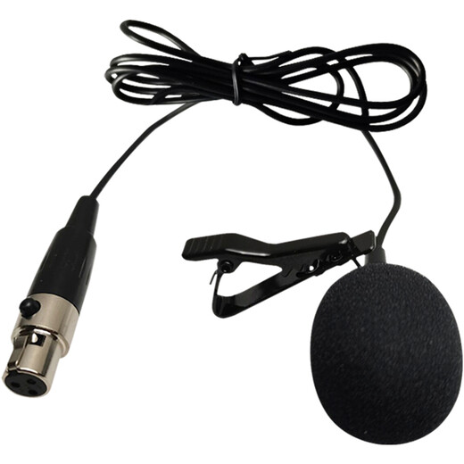 European and American sound universal lavalier microphone cable, professional stage performance audio, Bee wireless amplifier, teacher's musical instrument dedicated microphone cable, wired waist bag chest mic clip microphone head cable, three-pin/three-hole cannon head (universal) lavalier microphone, plug and play, intelligent noise reduction