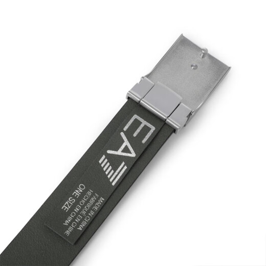 阿玛尼（ARMANI）皮带 男士织物EA7金属板扣式双面用腰带 245524 8A693 黑色/绿色 110