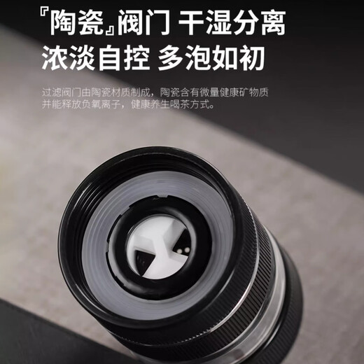 Corelate Swiss Pure Titanium Insulated Cup Men's Business Tea and Water Separation Office Tea Cup Engraving Birthday Gift for Boyfriend Business Black Tea and Water Separation 450ml