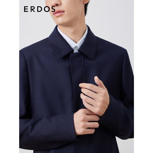 Erdos Frühlings- und Sommer -Wolllicht -Geschäft Pendler gelegentlich vielseitiger leichtes Gewicht einfacher Männerjacke, die blau l 175/96a versteckt