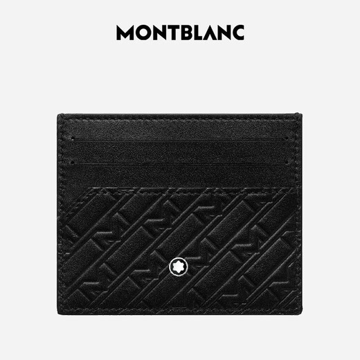 万宝龙MONTBLANC 男士M系列黑色牛皮革皮夹卡包卡夹 128640 礼物