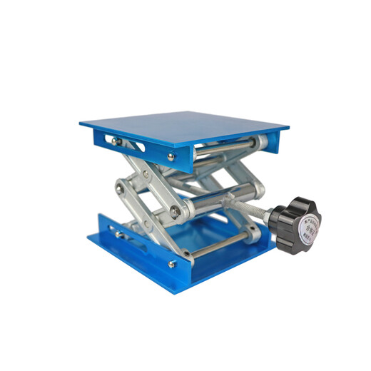 Lu Yueting small stainless steel lifting table laboratory manual lifting table micro lifting small platform manual lifting platform aluminum oxidation 200*200