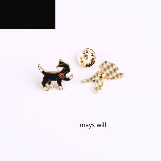 Jack Viney Japanese ins black and white with cat brooch cute men and women personalized lapel pin black cat + white cat