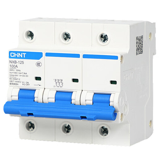 正泰（CHNT）正泰NXB-125大电流空气开关3p断路器大功率80A100a125安小型总闸 NXB-125 3P 100A