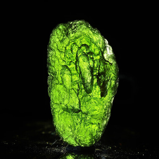 Libiao Natural Czech Meteorite Design Raw Stone Green Glass Meteorite Modor Crystal Pendant Bare Stone Couple Necklace Czech Style Bracelet