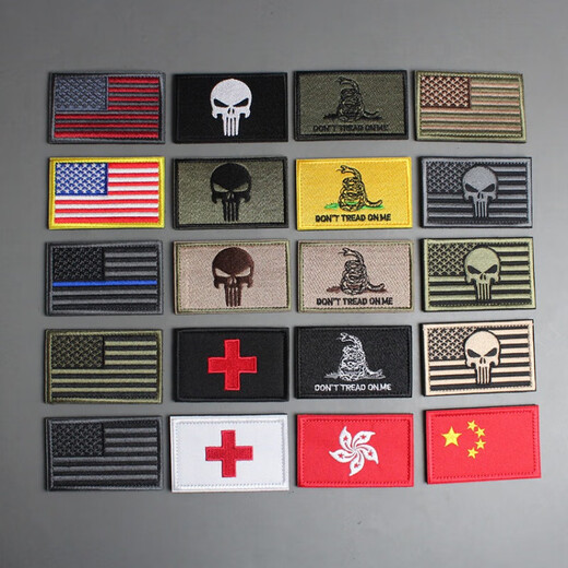 Diang American stickers for clothing, hats, backpacks, personalized armbands, clothing reflective Velcro, morale badges, helmet stickers, US military flag colors