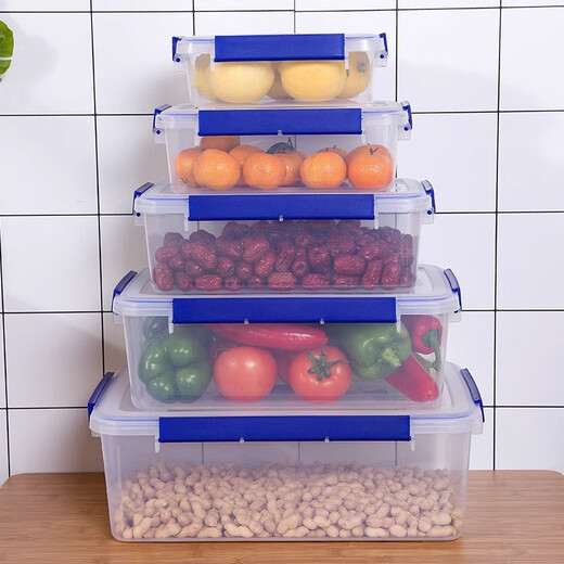 Hand aus Kunststoff rechteckig Frischwahrnehmungsbox verdickte vierseitige Schnalle Kühlschrank-Aufbewahrungsbox mit großer Kapazität Kunststoffbox LB 6227 (33*22,5*11 5,5 Liter/