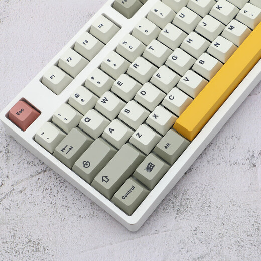 幸珀光头哥9009高度PBT热升华机械键盘复古个性键帽134键小全套 9009键帽134键盒装