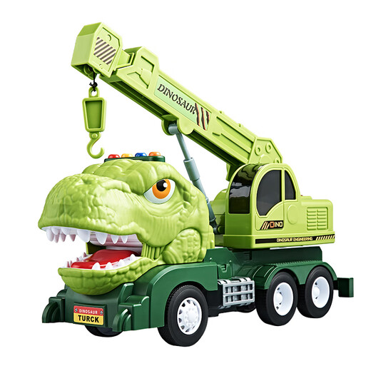 Xinshite (XST) Children's Toy Car Boy Dinosaur Engineering Crane Crane Extra Large Music Inertial Car Birthday Gift