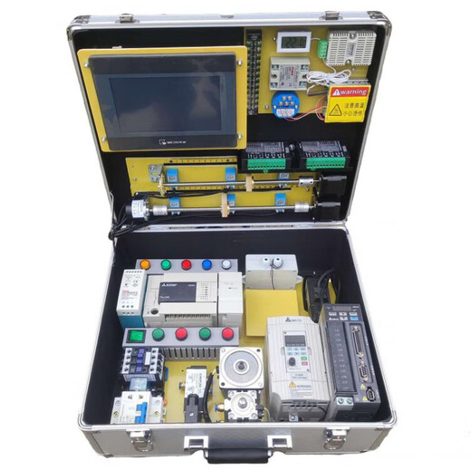 FX3U learning chassis plc programming kit electrician learning tool light gray basic + frequency conversion x Wei Luntong 7 inches x