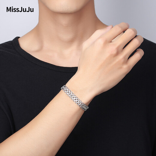 Miss JuJu domineering platinum bracelet men's pt950 platinum bracelet men's retro cross carving wide watch strap thick (customized) 52-54g length 17-23cm width 15mm